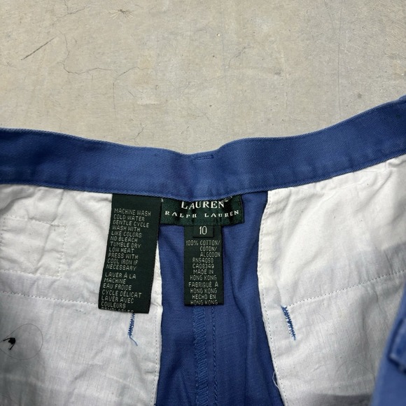 Lauren Ralph Lauren Women's 10 Blue Shorts Cotton Pockets - Picture 3 of 3